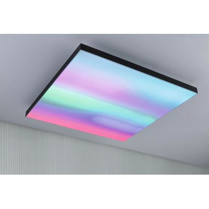 Paulmann 79913 - LED/31W RGBW reguliuojamas lubinis šviestuvas LORIA 230V 3000-6500K 59,5x59,5 cm juodas + nuotolinis valdiklis