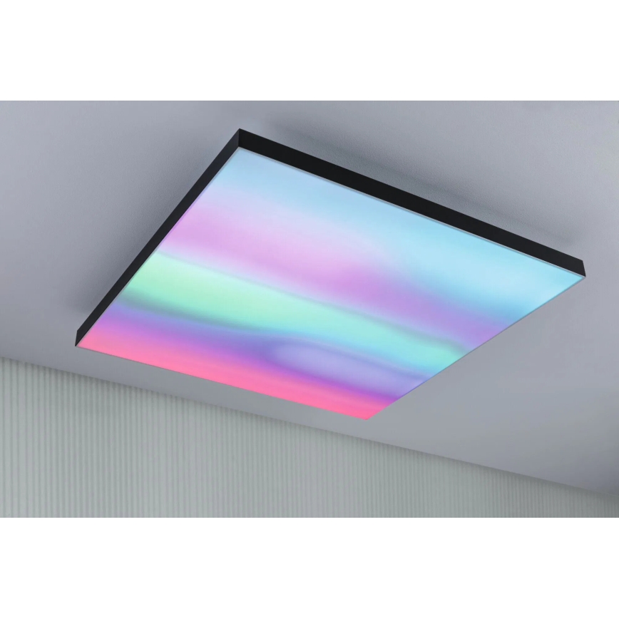Paulmann 79913 - LED/31W RGBW reguliuojamas lubinis šviestuvas LORIA 230V 3000-6500K 59,5x59,5 cm juodas + nuotolinis valdiklis