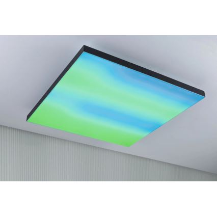 Paulmann 79913 - LED/31W RGBW reguliuojamas lubinis šviestuvas LORIA 230V 3000-6500K 59,5x59,5 cm juodas + nuotolinis valdiklis