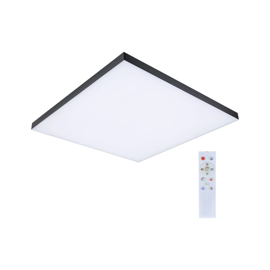 Paulmann 79913 - LED/31W RGBW reguliuojamas lubinis šviestuvas LORIA 230V 3000-6500K 59,5x59,5 cm juodas + nuotolinis valdiklis