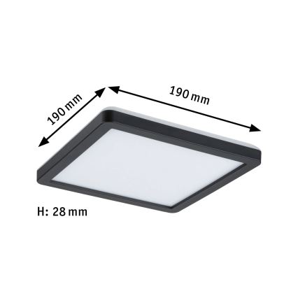 Paulmann 79920 - LED/11,2W dimeriuojama ATRIA panelė 230V 3000K 19x19 cm juoda