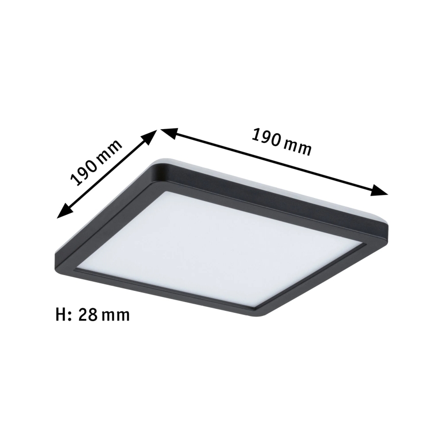Paulmann 79920 - LED/11,2W dimeriuojama ATRIA panelė 230V 3000K 19x19 cm juoda