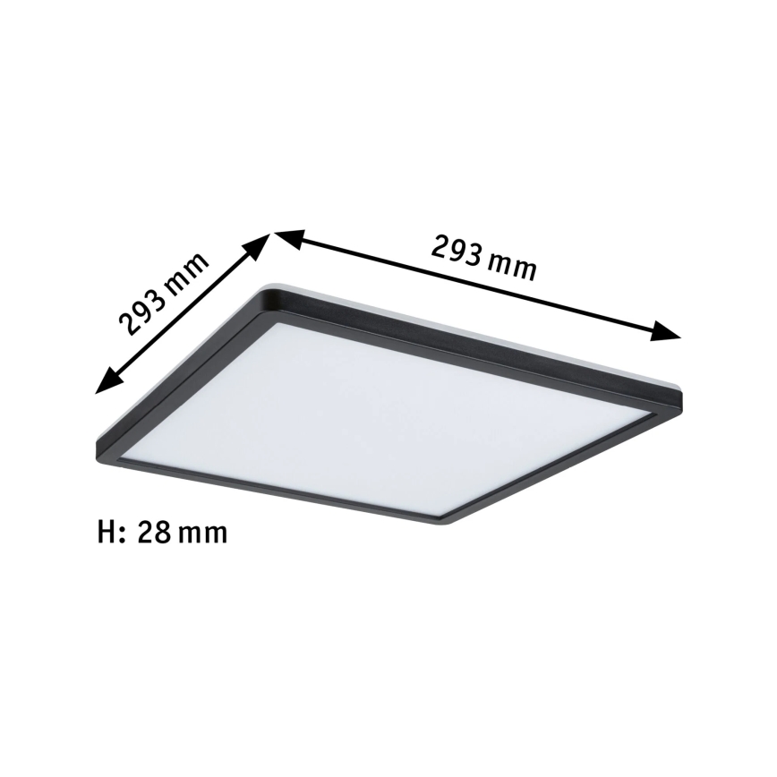 Paulmann 79921 - LED/16W Reguliuojama panelė ATRIA 230V 3000K 29,3x29,3 cm juoda