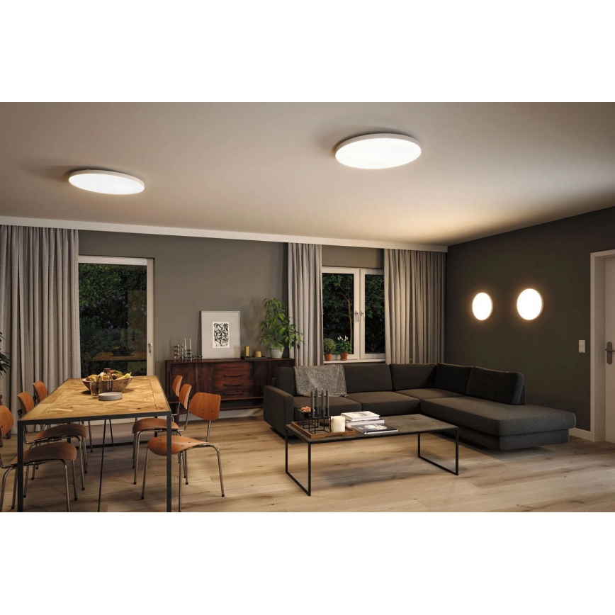 Paulmann 79929 - LED/22W RGBW reguliuojamo ryškumo lubinis šviestuvas LORIA 230V skersmuo 40 cm baltas