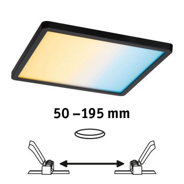 Paulmann 79967 - LED/16W IP44 pritemdomas įleidžiamas vonios šviestuvas AREO 230V 23x23 cm juodas