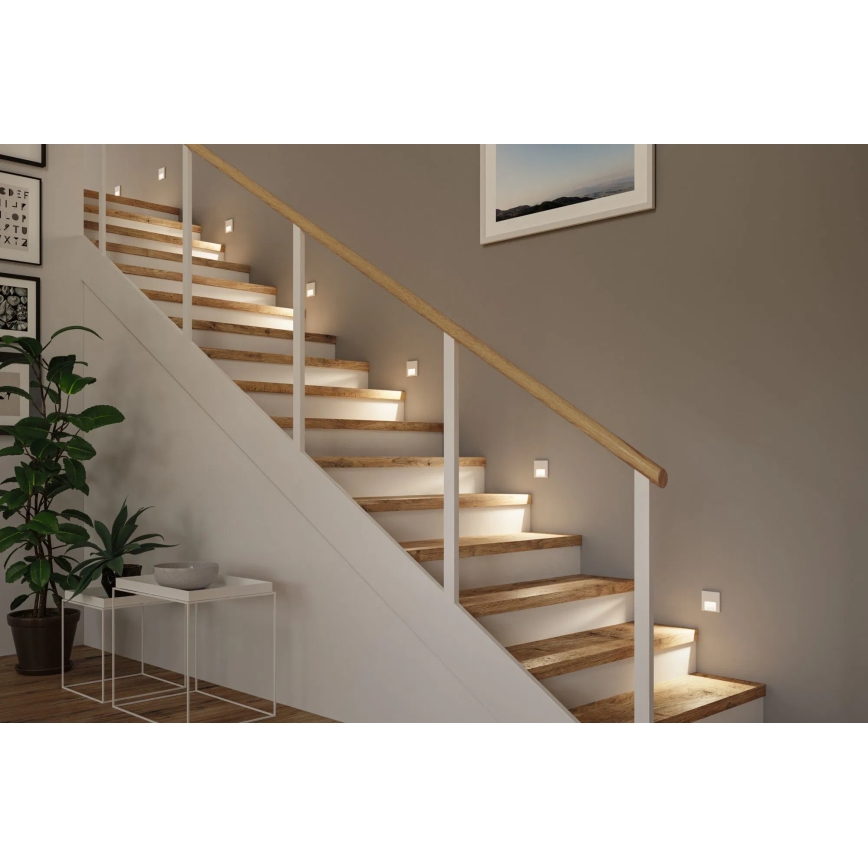Paulmann 79999 - LED/1W Laiptinės šviestuvai TSARO 230V Follow/balta