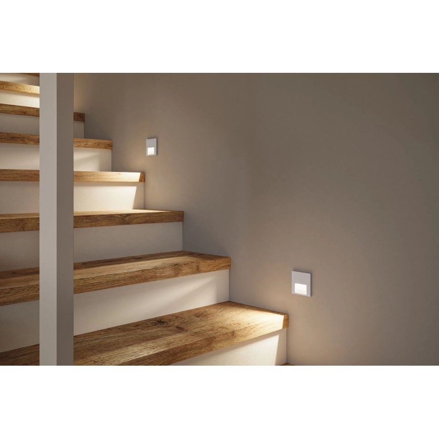 Paulmann 80000 - LED/1W Laiptinės šviestuvai TSARO 230V Follow/matinis chromas