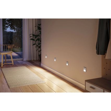 Paulmann 80000 - LED/1W Laiptinės šviestuvai TSARO 230V Follow/matinis chromas