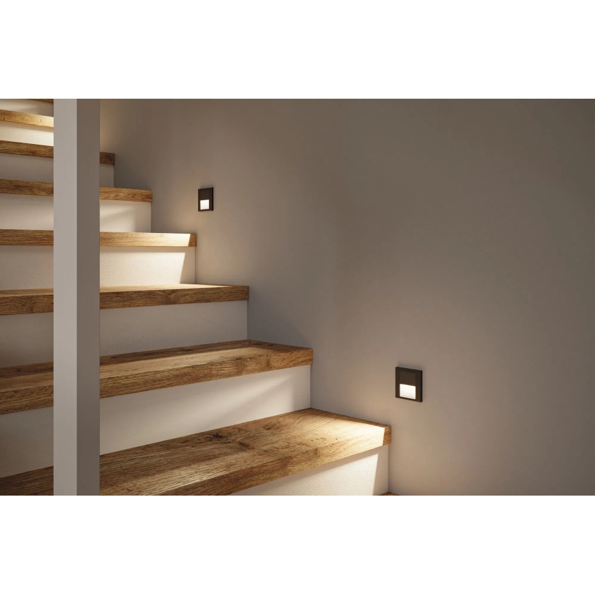 Paulmann 80001 - LED/1W Laiptinės šviestuvai TSARO 230V Follow/juoda