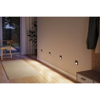 Paulmann 80001 - LED/1W Laiptinės šviestuvai TSARO 230V Follow/juoda