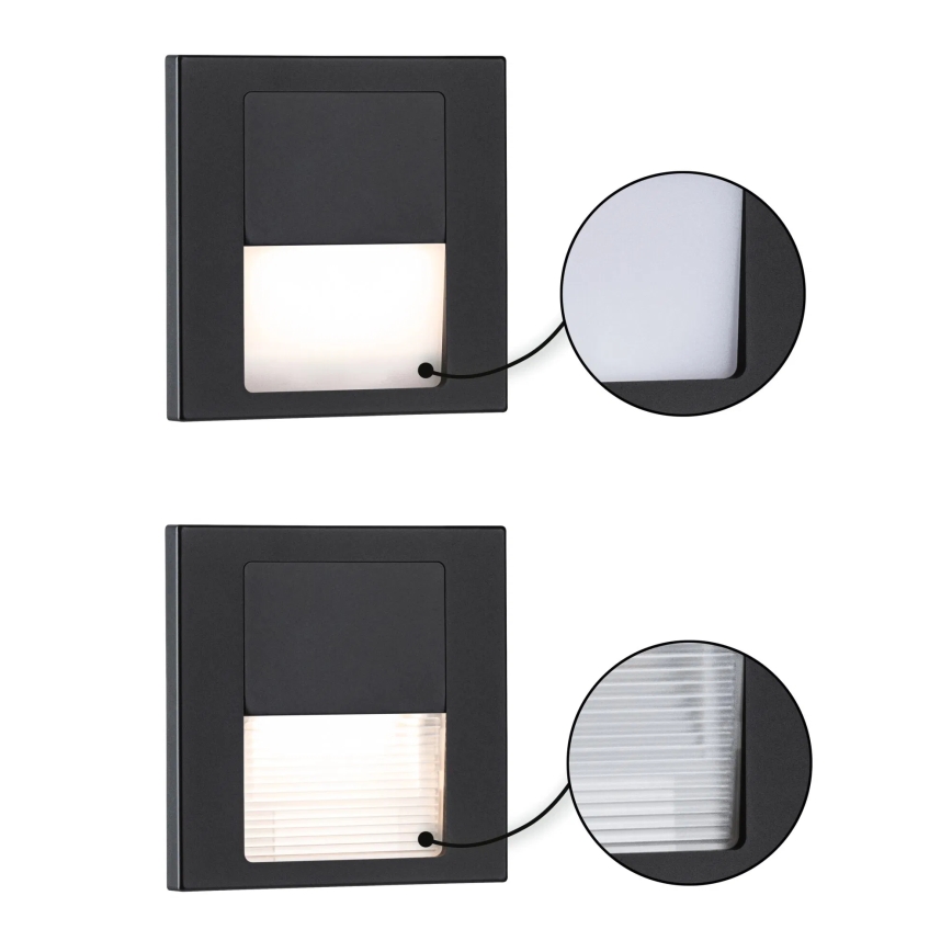 Paulmann 80001 - LED/1W Laiptinės šviestuvai TSARO 230V Follow/juoda