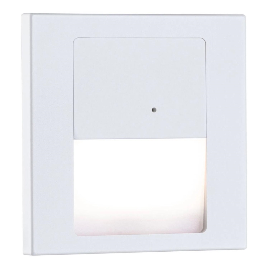 Paulmann 80002 - LED/1W Laiptinės šviestuvai su jutikliu TSARO 230V Lead/balta
