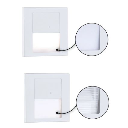 Paulmann 80002 - LED/1W Laiptinės šviestuvai su jutikliu TSARO 230V Lead/balta
