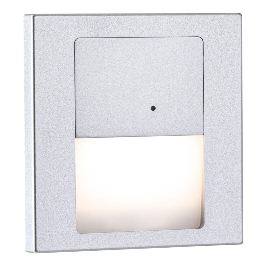 Paulmann 80003 - LED/1W Laiptinės šviestuvai su jutikliu TSARO 230V Lead/matinis chromas