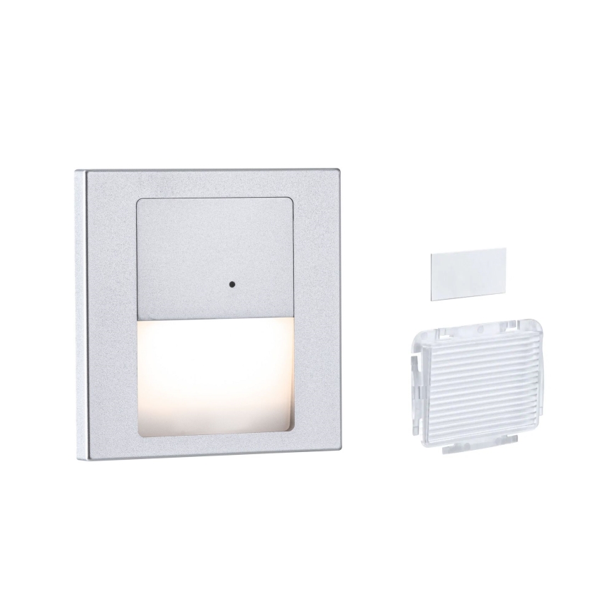 Paulmann 80003 - LED/1W Laiptinės šviestuvai su jutikliu TSARO 230V Lead/matinis chromas