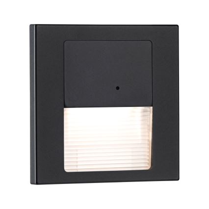 Paulmann 80004 - LED/1W Laiptinės šviestuvai su jutikliu TSARO 230V Lead/juoda