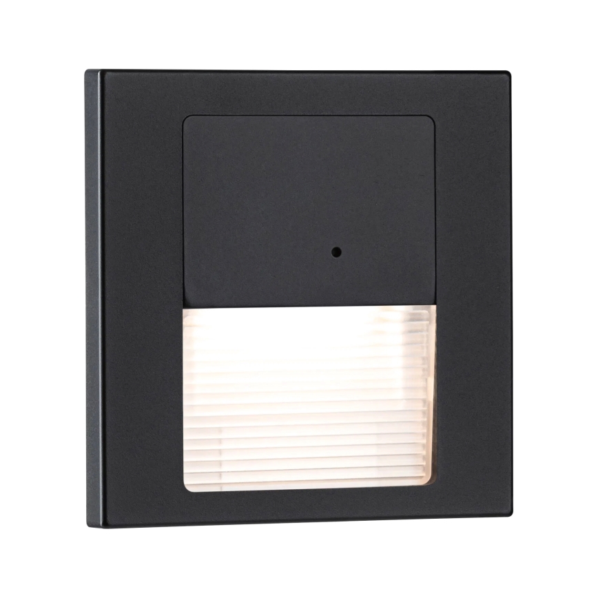 Paulmann 80004 - LED/1W Laiptinės šviestuvai su jutikliu TSARO 230V Lead/juoda