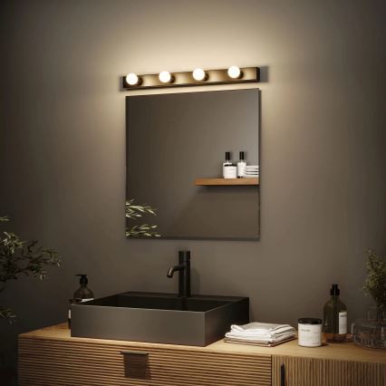 Paulmann 80099 - 4xE14/40W IP44 Vonios veidrodžio apšvietimas REGULA 230V juoda