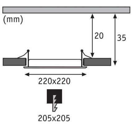 Paulmann 92066 - LED/18W IP44 Įleidžiamas vonios šviestuvas 230V