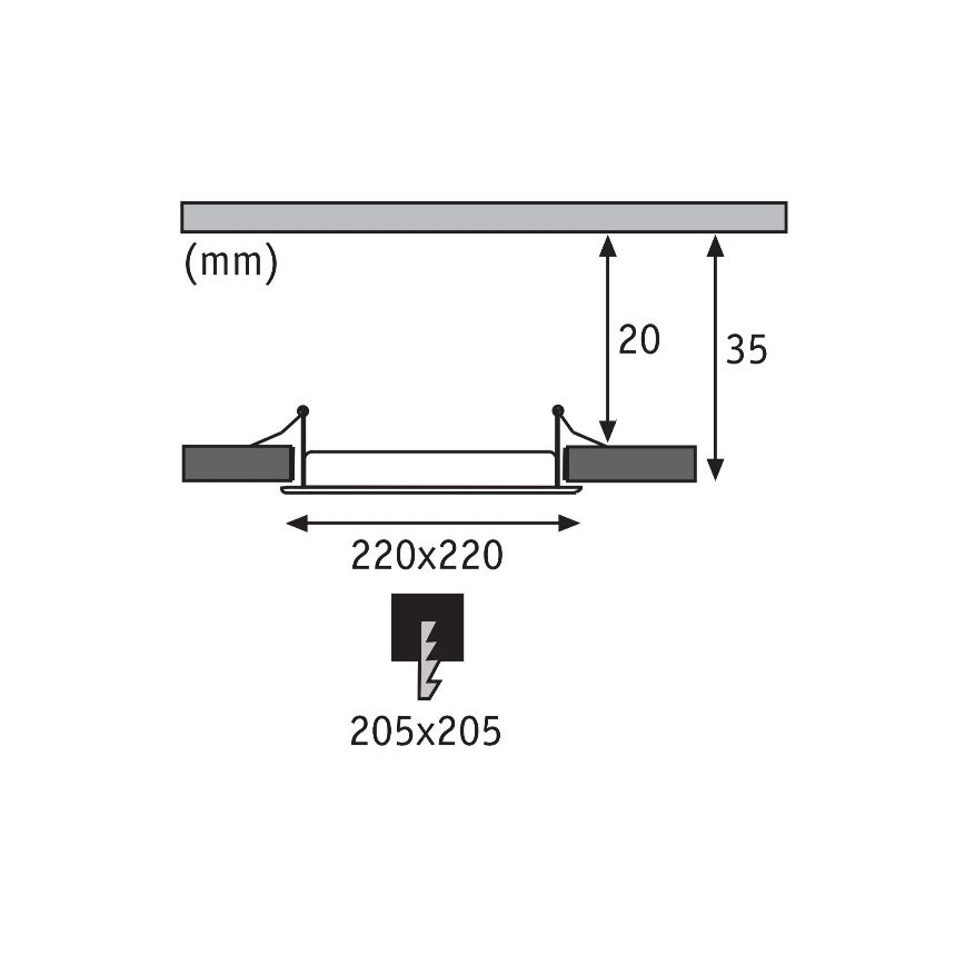 Paulmann 92066 - LED/18W IP44 Įleidžiamas vonios šviestuvas 230V