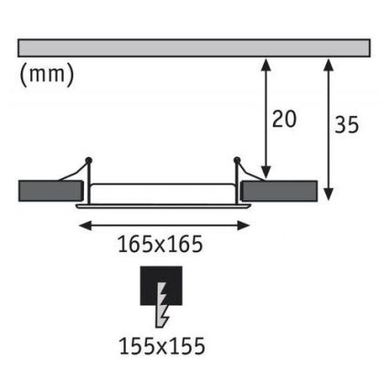 Paulmann 92080 - LED/12W IP44 Įleidžiamas vonios šviestuvas QUAL 230V 2700K