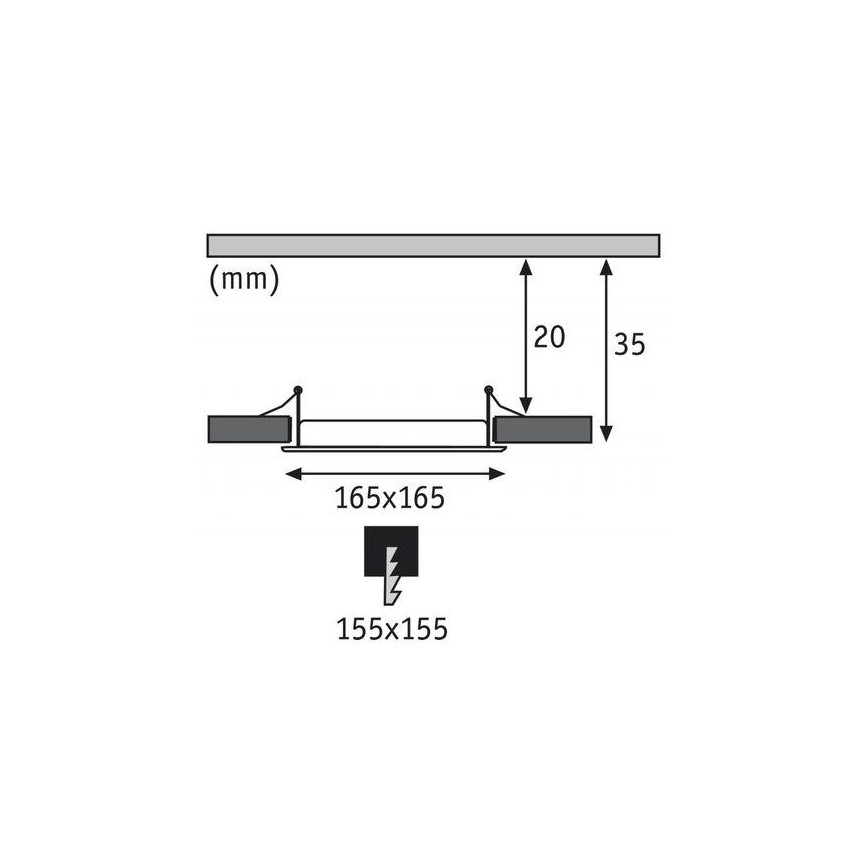 Paulmann 92080 - LED/12W IP44 Įleidžiamas vonios šviestuvas QUAL 230V 2700K