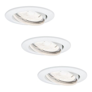 Paulmann 92105 - RINKINYS 3x LED-GU10/6,5W Įleidžiami lubiniai šviestuvai QUALITY LINE 230V