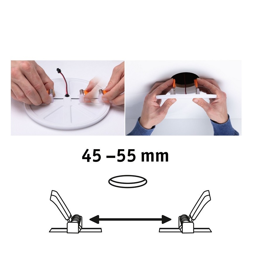 Paulmann 92387 - LED / 4,5W IP44 Vonios įleidžiamas šviestuvas VARIFIT 230V