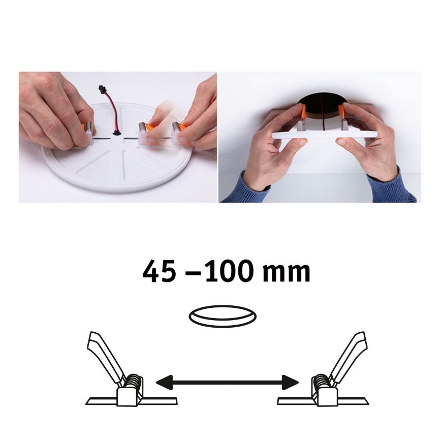 Paulmann 92388 - LED / 10W IP44 vonios įleidžiamas šviestuvas VARIFIT 230V