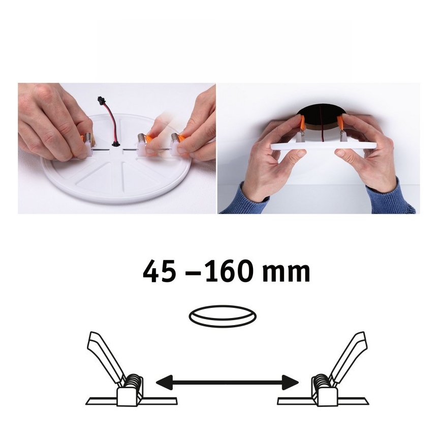 Paulmann 92389 - LED / 17W IP44 vonios įleidžiamas šviestuvas VARIFIT 230V