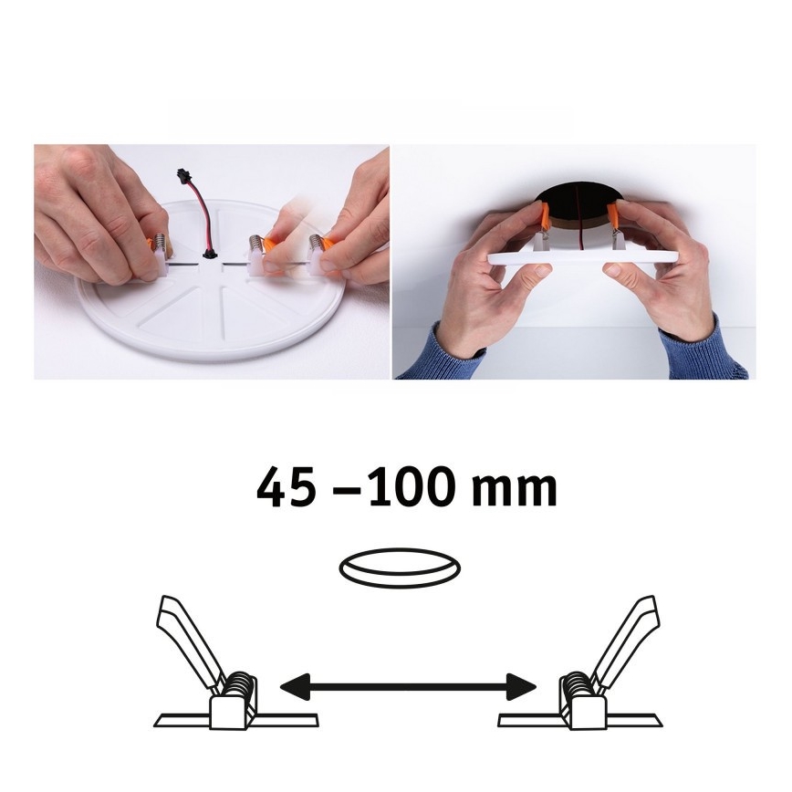 Paulmann 92391 - LED / 8,5W IP44 vonios įleidžiamas  šviestuvas VARIFIT 230V