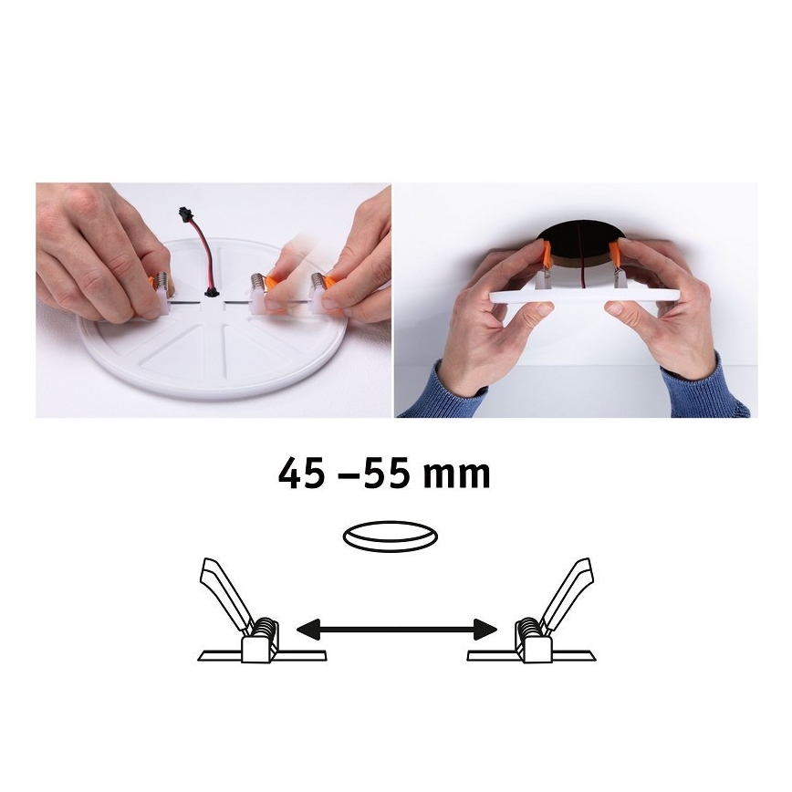 Paulmann 92393 - LED / 4,5W IP44 vonios kambario įleidžiamas šviestuvas VARIFIT 230V