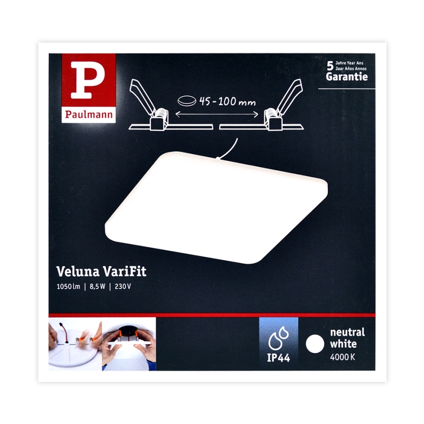 Paulmann 92397 - LED / 8,5W IP44 vonios pritemdomas šviestuvas VARIFIT 230V