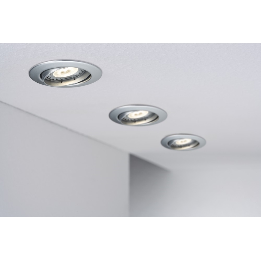 Paulmann 92516 - KOMPLEKTAS 3xLED-GU10/3,5W įleidžiamas vonios lubinis šviestuvas PREMIUM LINE 230V