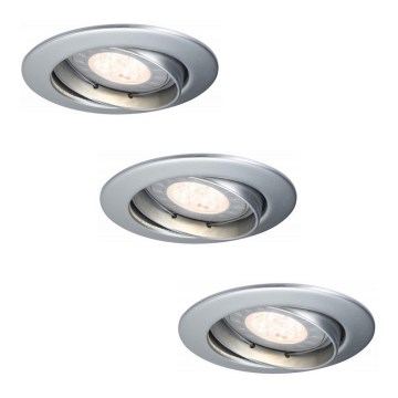 Paulmann 92516 - RINKINYS 3xLED-GU10/3,5W Vonios kambario įmontuojamas šviestuvas PREMIUM LINE 230V