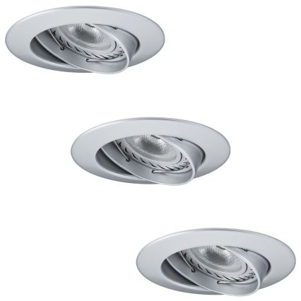 Paulmann 92516 - RINKINYS 3xLED-GU10/3,5W Vonios kambario įmontuojamas šviestuvas PREMIUM LINE 230V