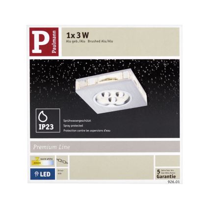 Paulmann 92601 - įleidžiamas lubinis LED šviestuvas LIRO 1xLED/3W/230V