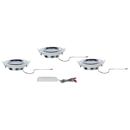Paulmann 92693 - KOMPLEKTAS 3xLED/8W Pritemdomas įleidžiamas lubinis šviestuvas PREMIUM LINE 230/