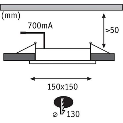 Paulmann 92696 - KOMPLEKTAS 3xLED/8W Pritemdomas įleidžiamas lubinis šviestuvas DICE 230V
