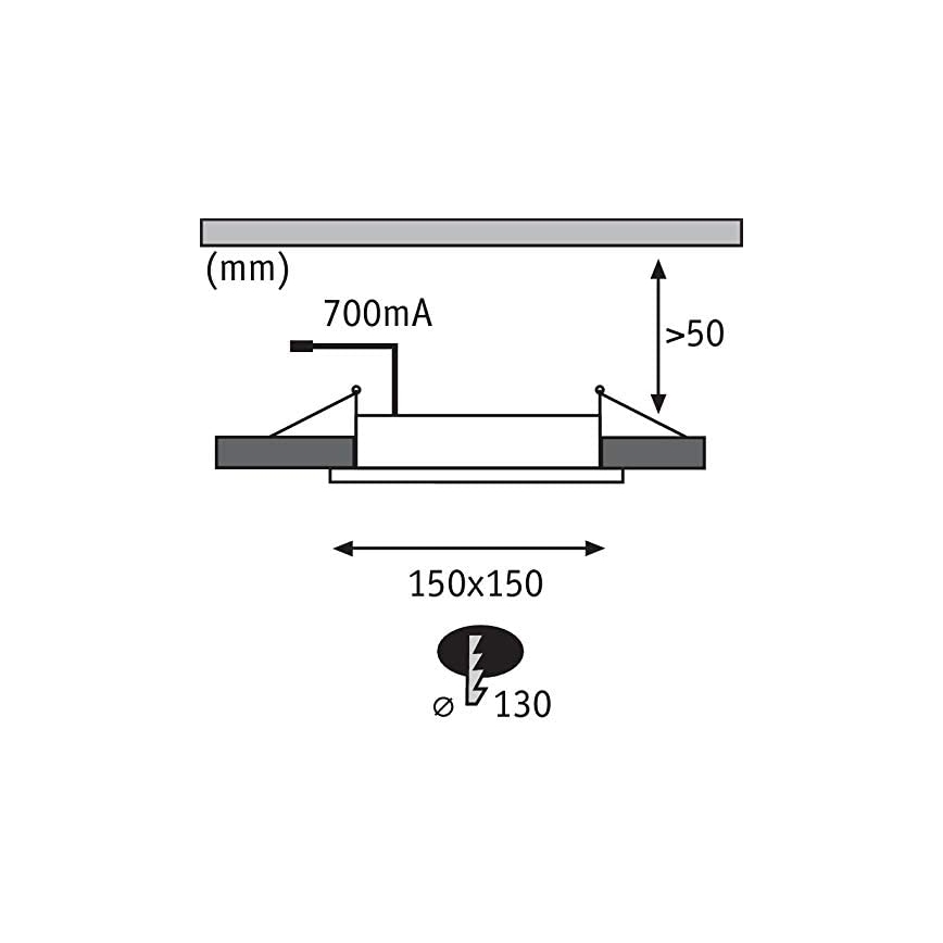 Paulmann 92696 - KOMPLEKTAS 3xLED/8W Pritemdomas įleidžiamas lubinis šviestuvas DICE 230V