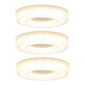 Paulmann 92704 - RINKINYS 3xLED/5,5W Įleidžiamas lubinis šviestuvas BAGEL 230V