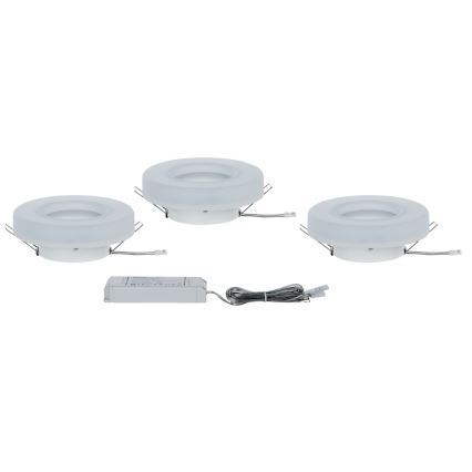 Paulmann 92704 - RINKINYS 3xLED/5,5W Įleidžiamas lubinis šviestuvas BAGEL 230V