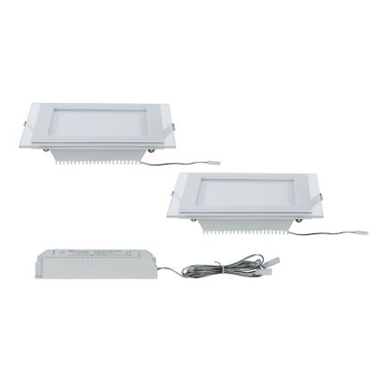 Paulmann 92706 - KOMPLEKTAS 2xLED/7,5W Pritemdomas įleidžiamas lubinis šviestuvas DECODICE 230V