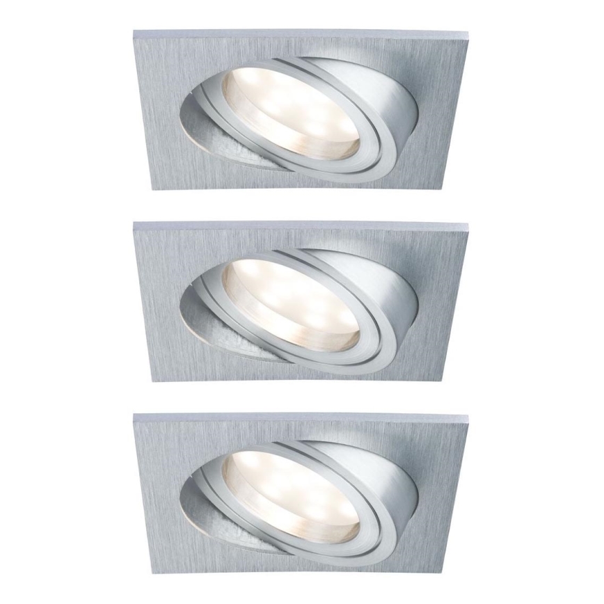 Paulmann 92799 - KOMPLEKTAS 3x LED/6,8W IP23 Įleidžiamas vonios šviestuvas COIN 230V