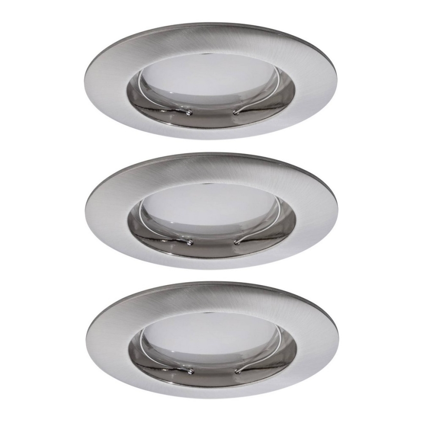 Paulmann 92827 - KOMPLEKTAS 3xLED/7W IP44 Pritemdomas įleidžiamas lubinis vonios šviestuvas COIN 230V