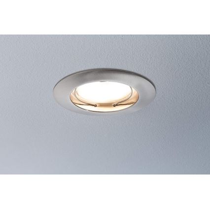Paulmann 92827 - KOMPLEKTAS 3xLED/7W IP44 Pritemdomas įleidžiamas lubinis vonios šviestuvas COIN 230V