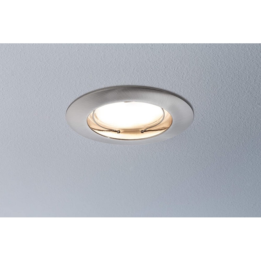 Paulmann 92827 - KOMPLEKTAS 3xLED/7W IP44 Pritemdomas įleidžiamas lubinis vonios šviestuvas COIN 230V