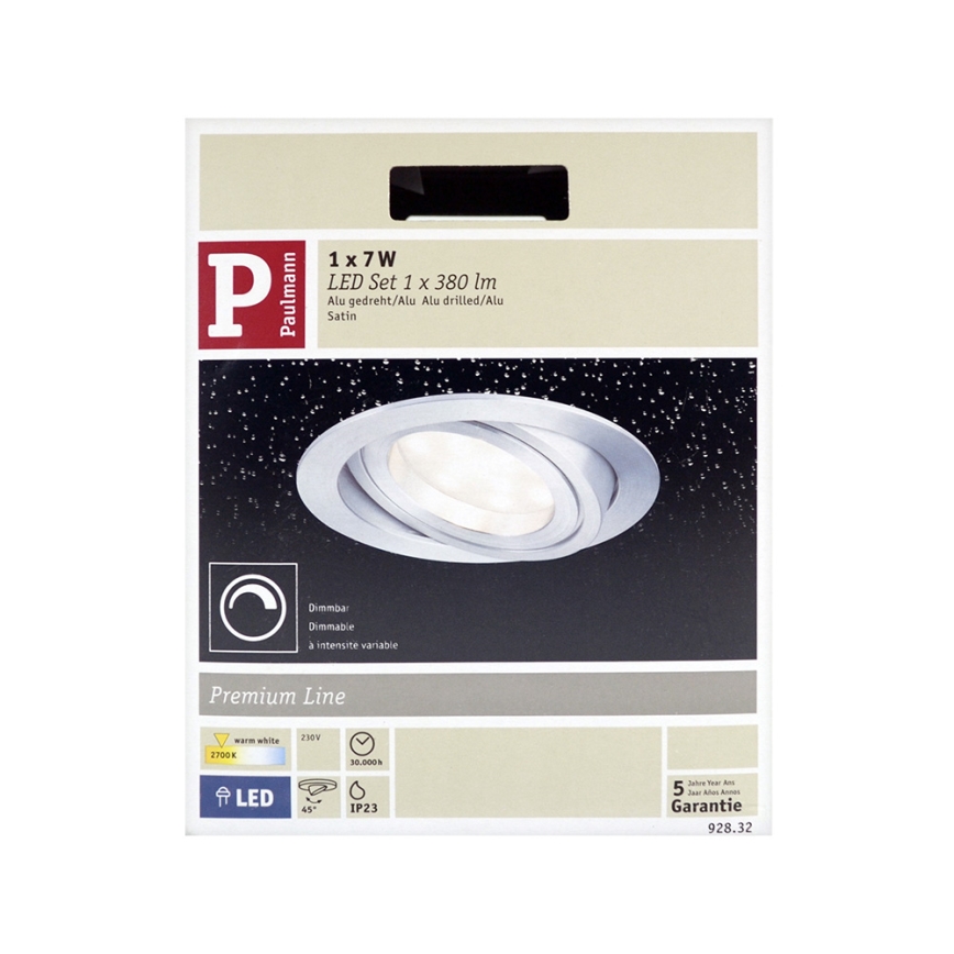 Paulmann 92832 - LED/7W Pritemdomas įleidžiamas vonios šviestuvas COIN 230V