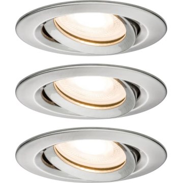 Paulmann 92900 - RINKINYS 3xGU10/7W IP65 Reguliuojamas vonios kambario įmontuojamas šviestuvas NOVA 230V