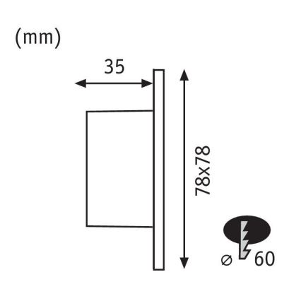 Paulmann 92922 - LED/1,7W Laiptinės šviestuvai WAND 230V